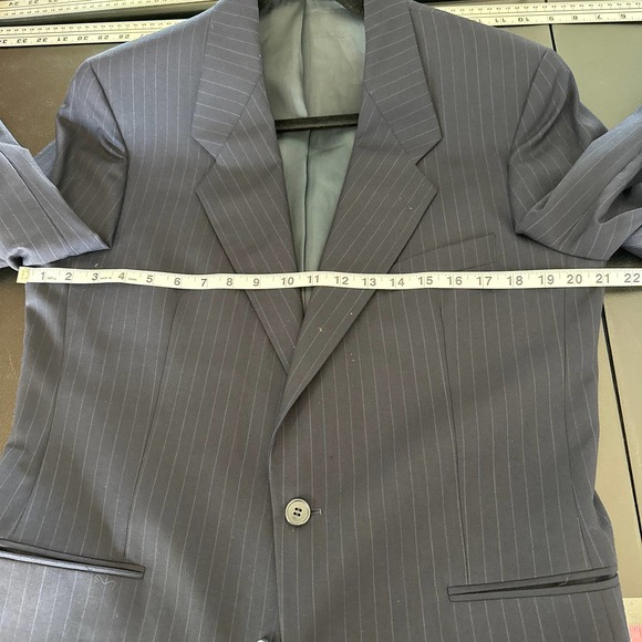 Yves Saint Laurent Blazer Jacket Lapel Collar Buttoned Long Sleeve Black 42R - Picture 9 of 10